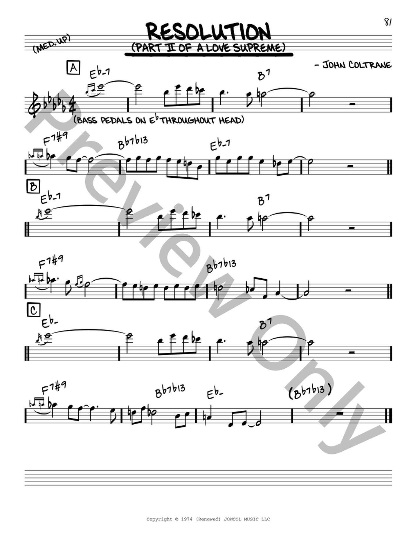 Resolution P/V/G Sheet Music | J.W. Pepper