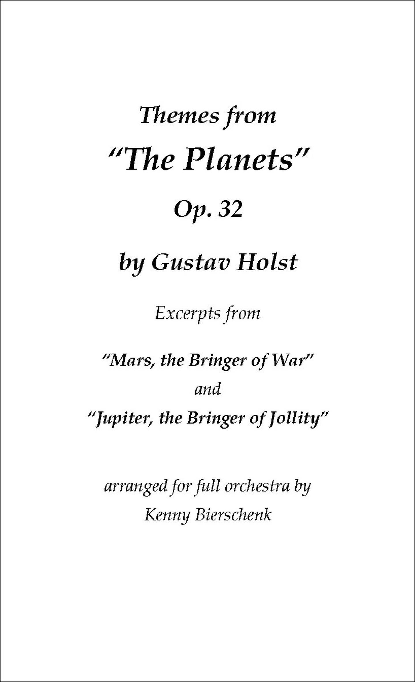 Themes From The Planets Orchestra Sheet Music | J.W. Pepper