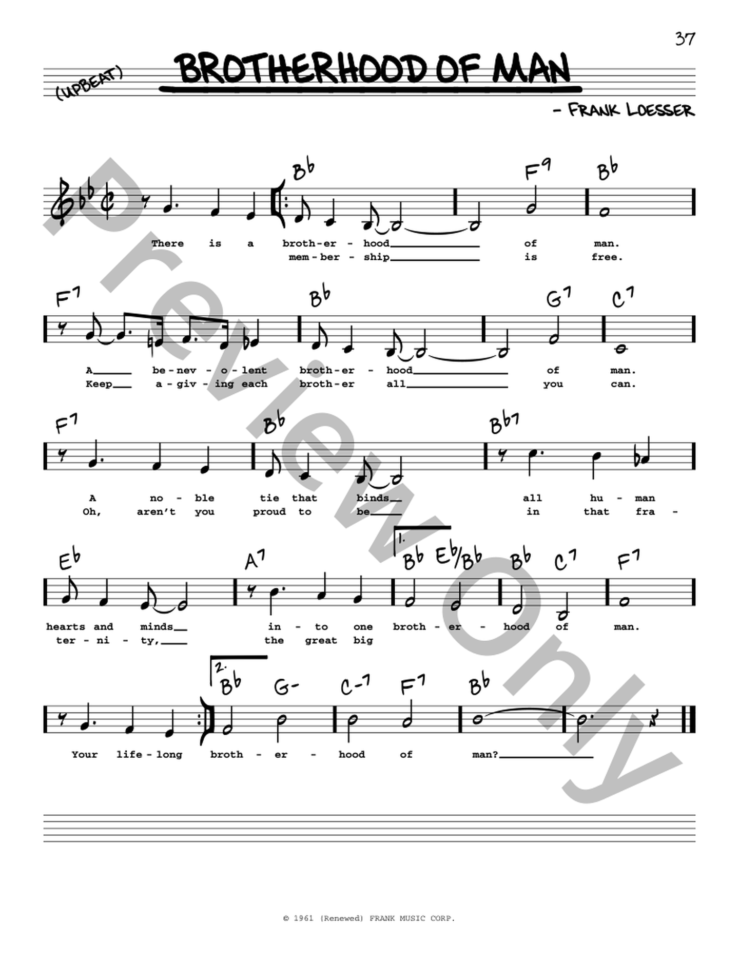 Brotherhood Of Man P/V/G Sheet Music | J.W. Pepper