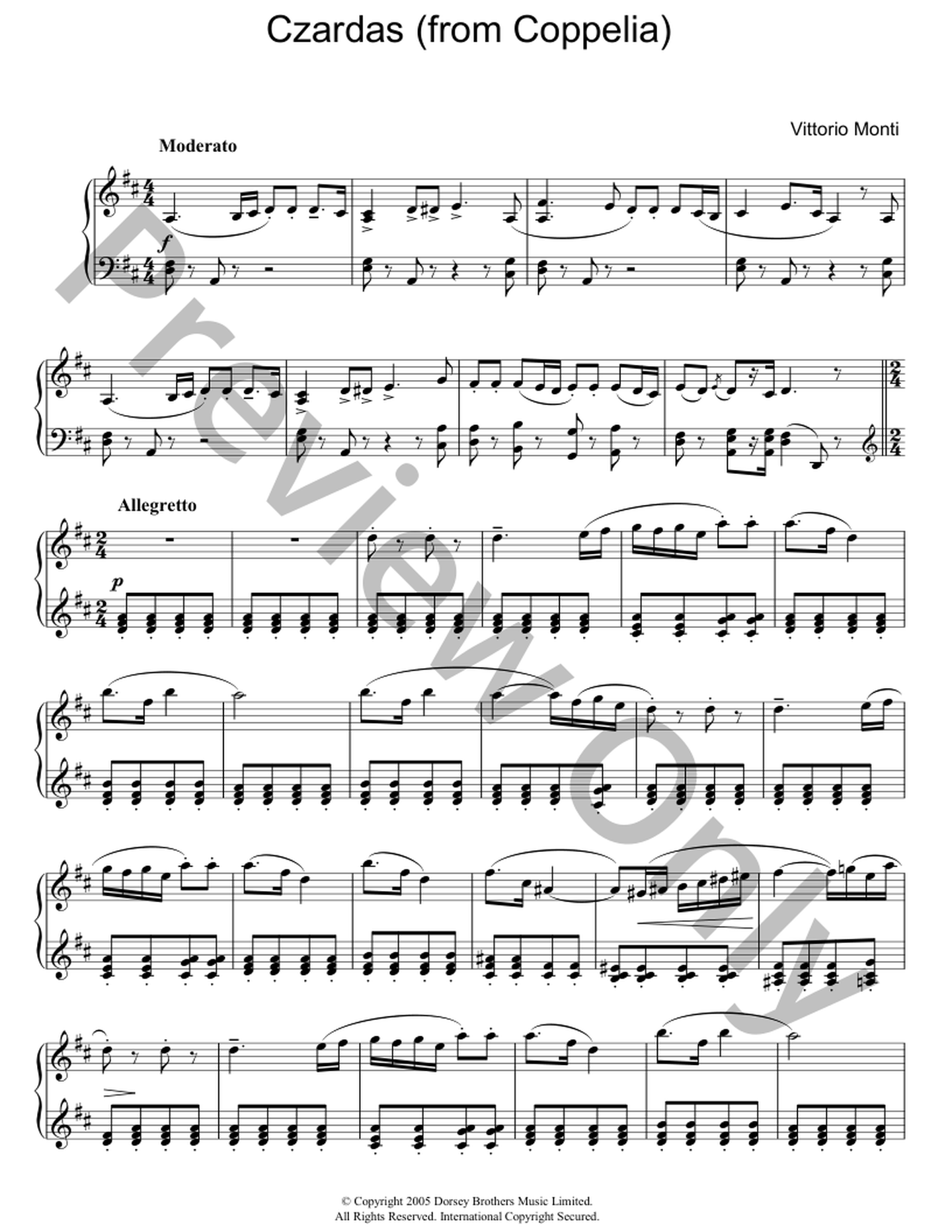 Czardas Piano Sheet Music | J.W. Pepper