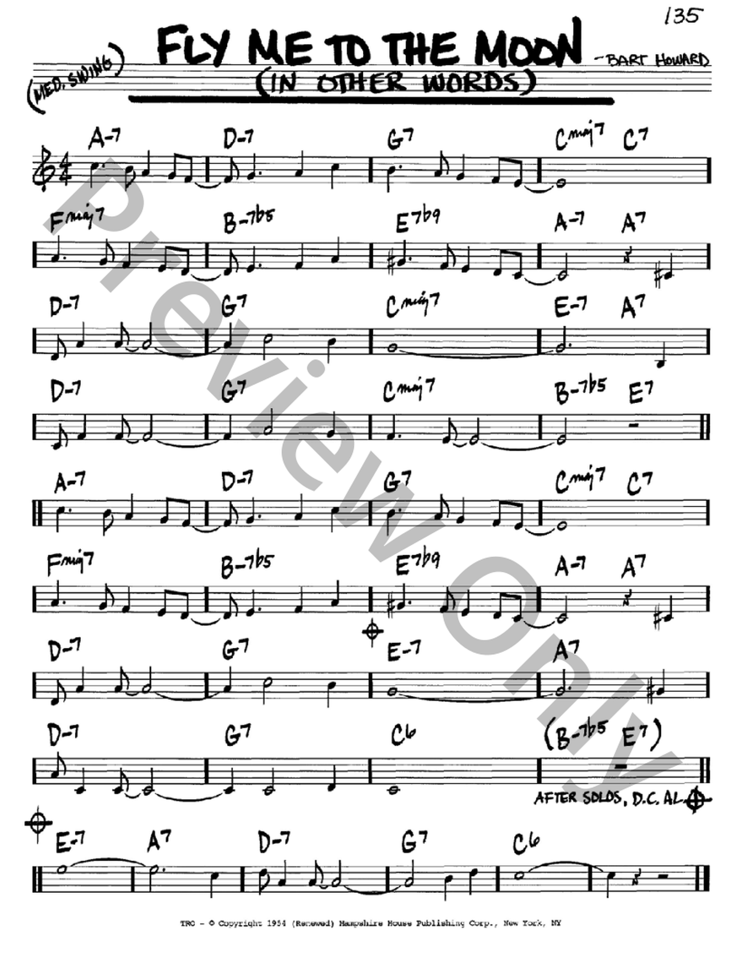 Fly Me to the Moon (In Other Words) P/V/G Sheet Music | J.W. Pepper