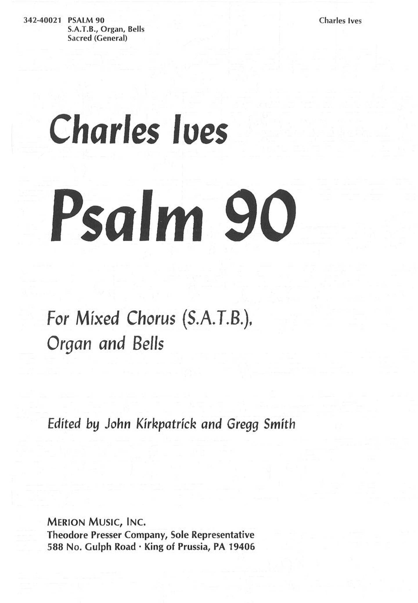 crow song 岩沢　sp psa9 Psalm 90 Choral Sheet Music | J.W. Pepper