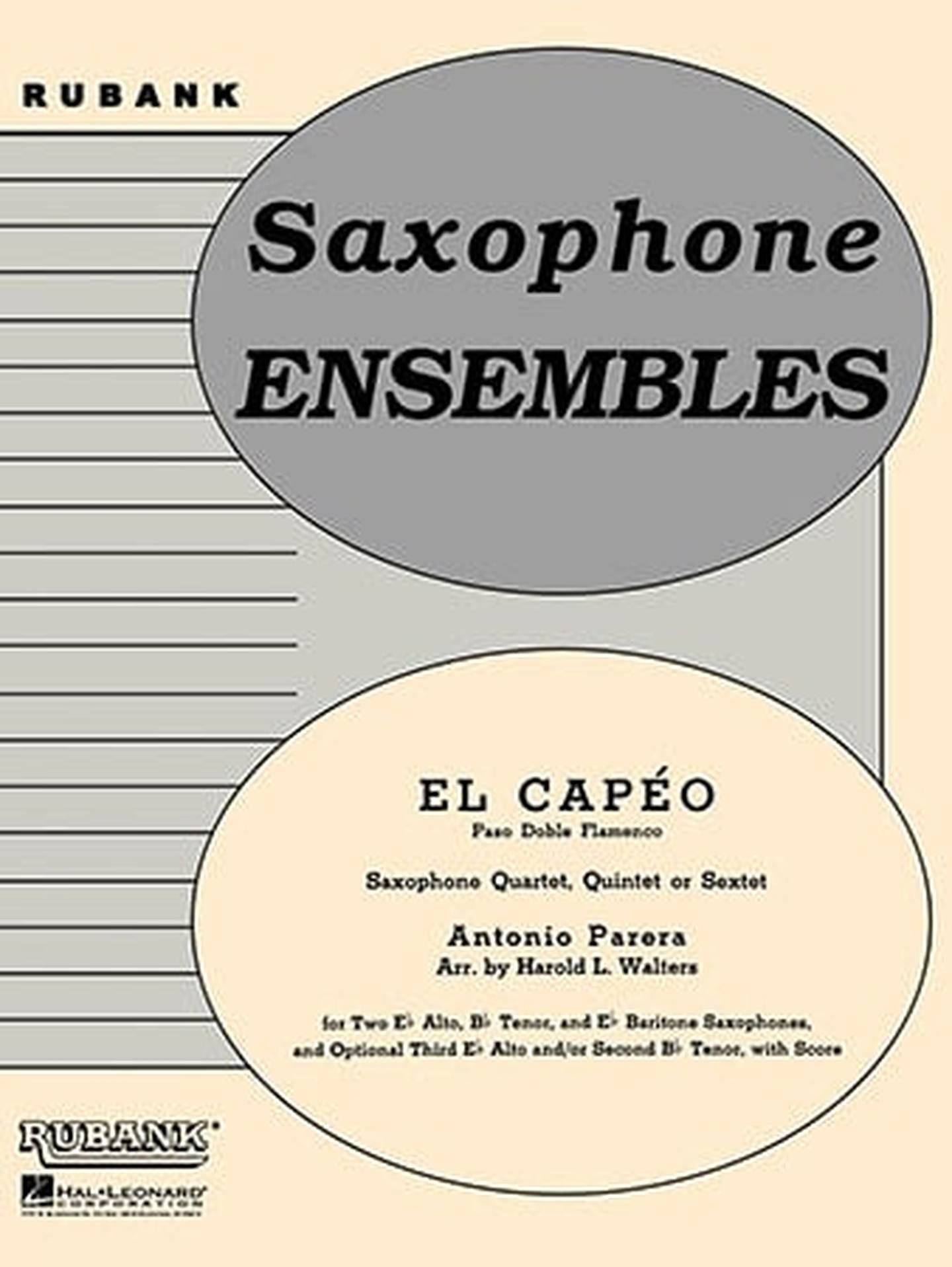 El Capeo-Saxophone Quartet Sheet Music | J.W. Pepper