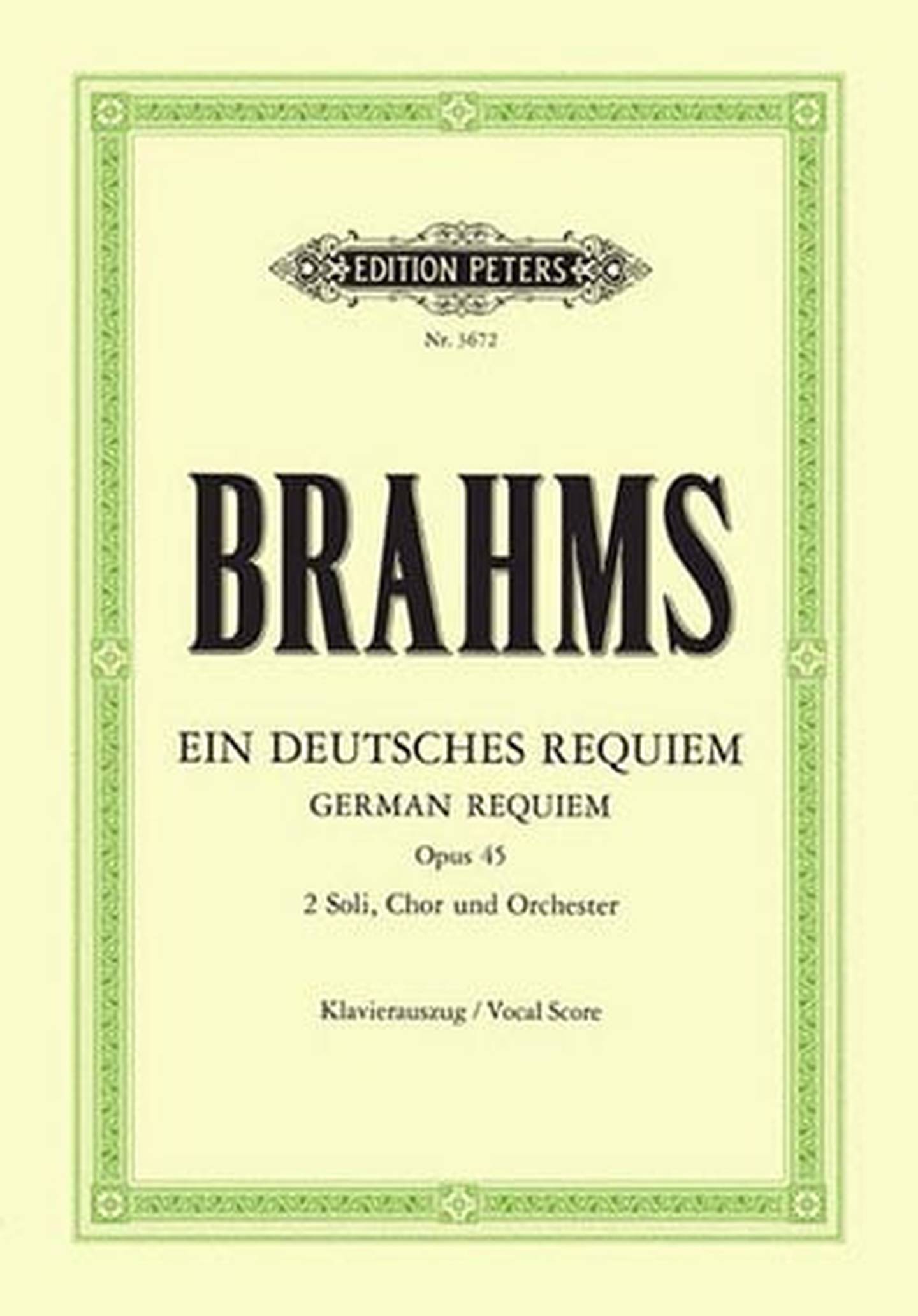 German Requiem Op. 45 Choral Sheet Music | J.W. Pepper