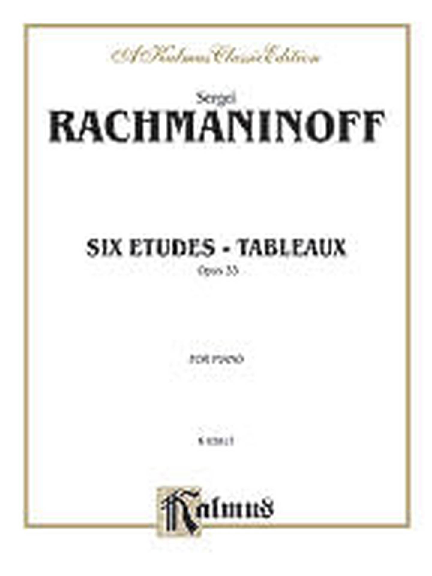 Six Etudes Tableaux, Op. 33 Piano Sheet Music | J.W. Pepper