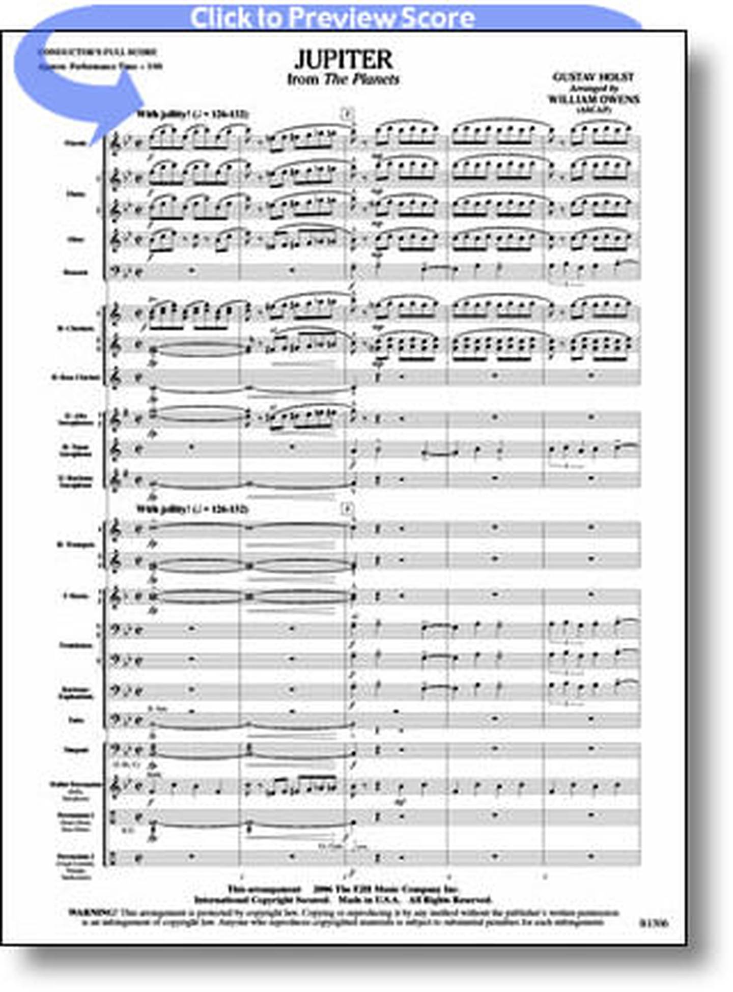 Jupiter Concert Band Sheet Music | J.W. Pepper