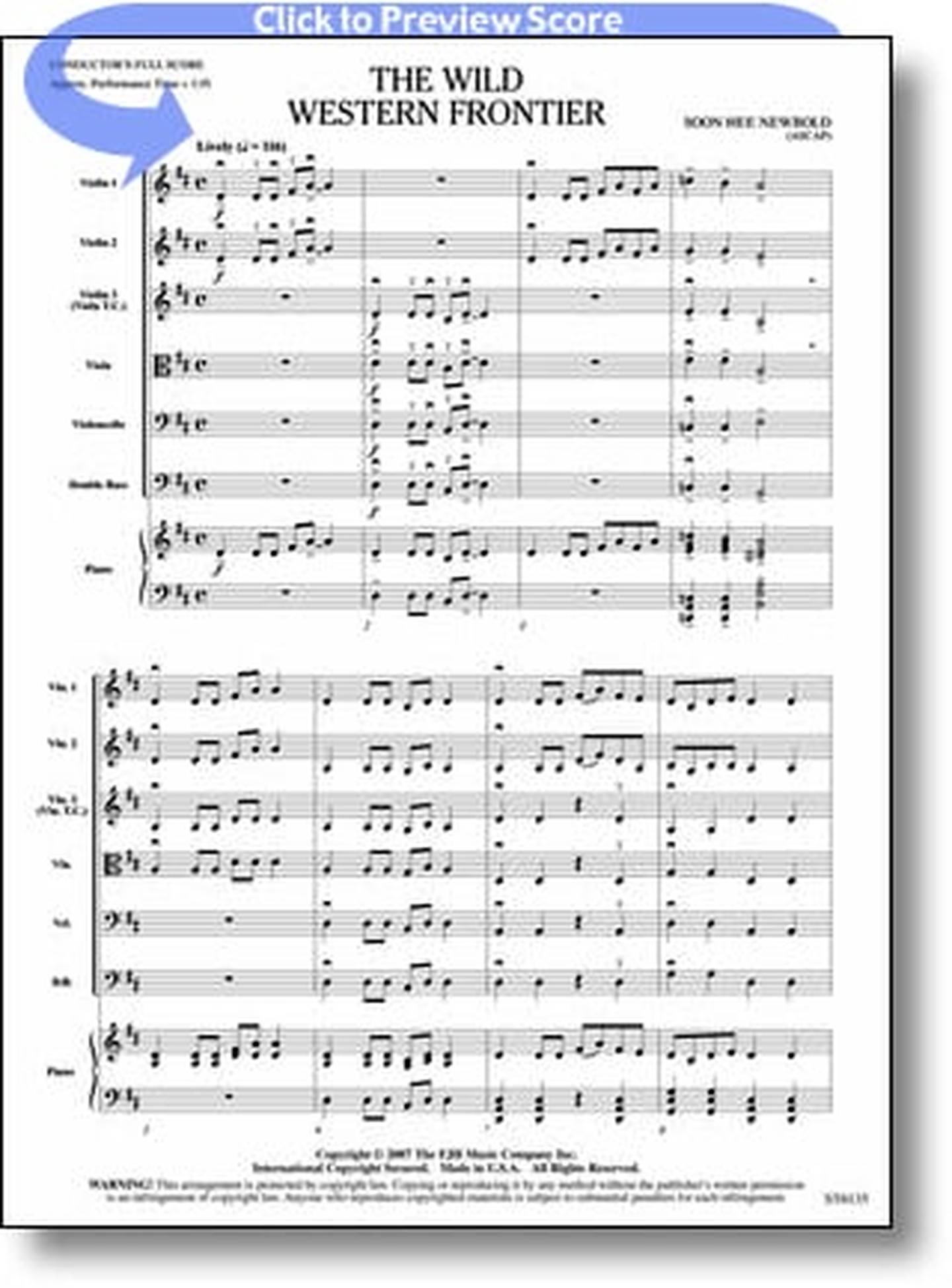 Wild Western Frontier Orchestra Sheet Music | J.W. Pepper