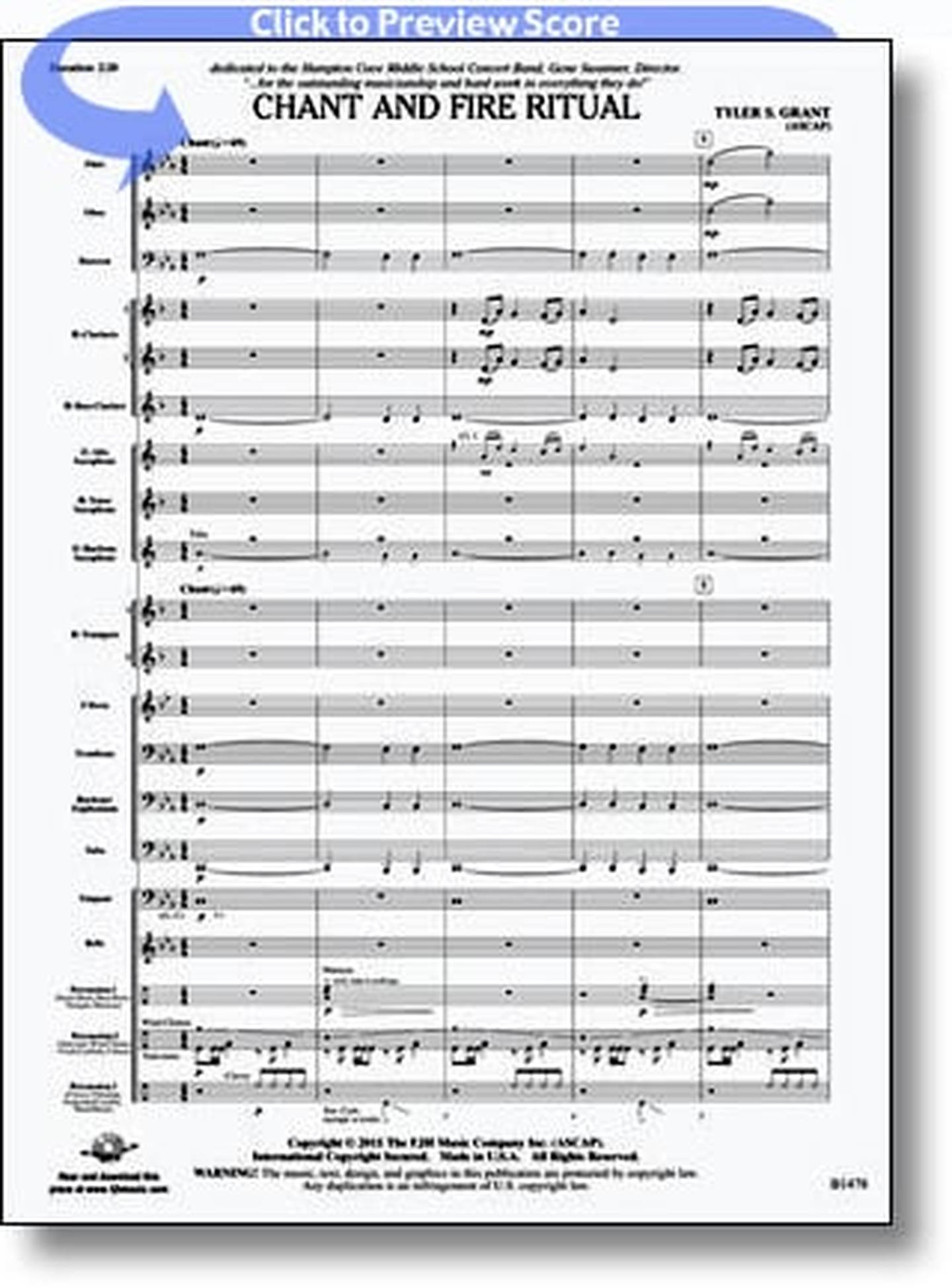 Chant and Fire Ritual Concert Band Sheet Music | J.W. Pepper