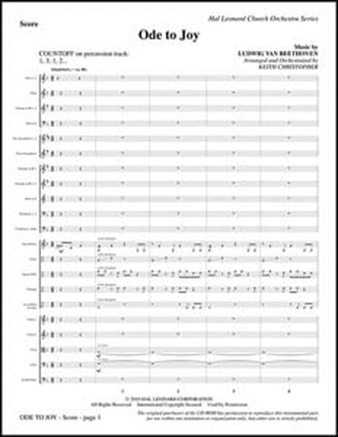 Ode to Joy Orchestra Sheet Music | J.W. Pepper