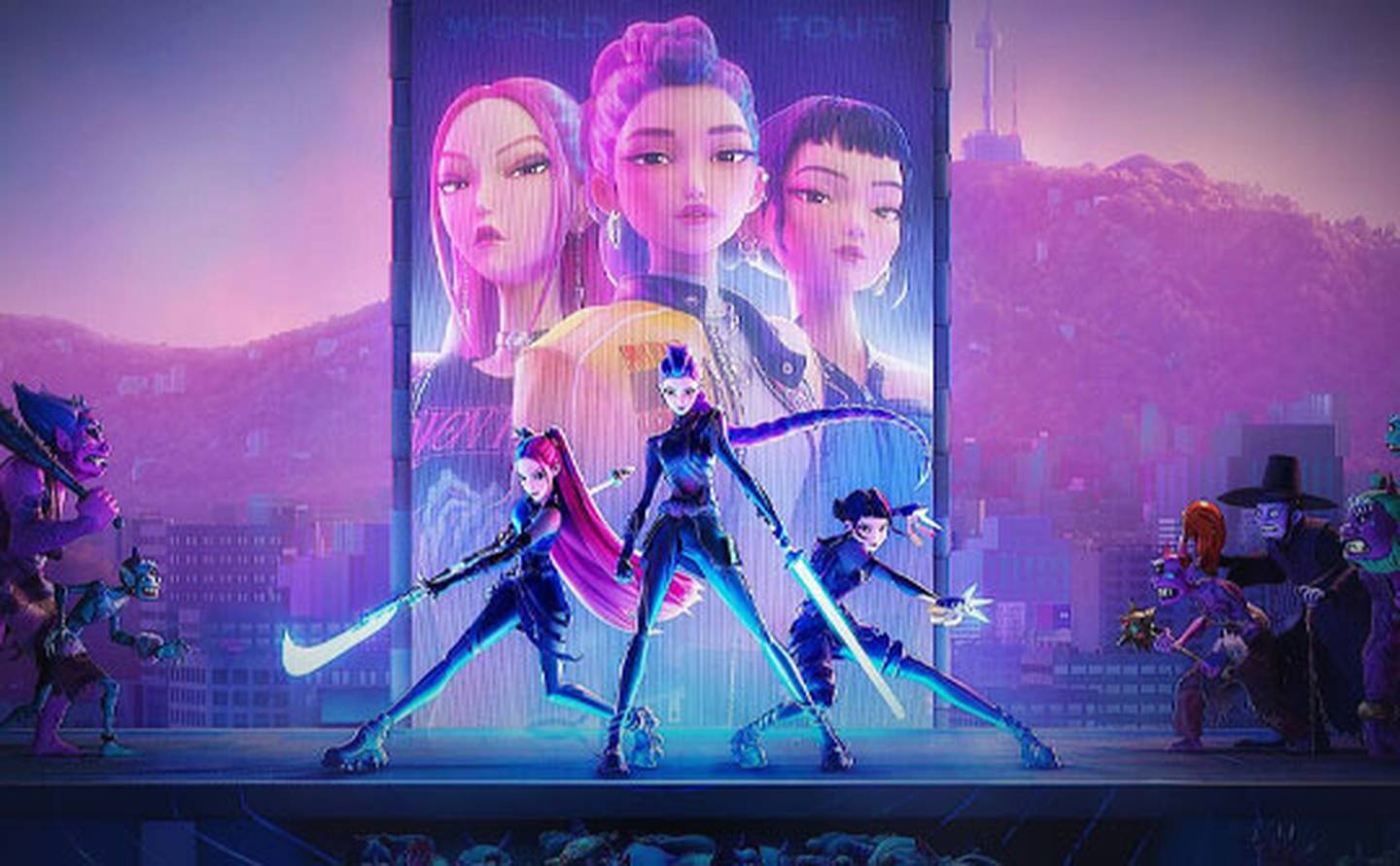 Colorful image of kpop characters