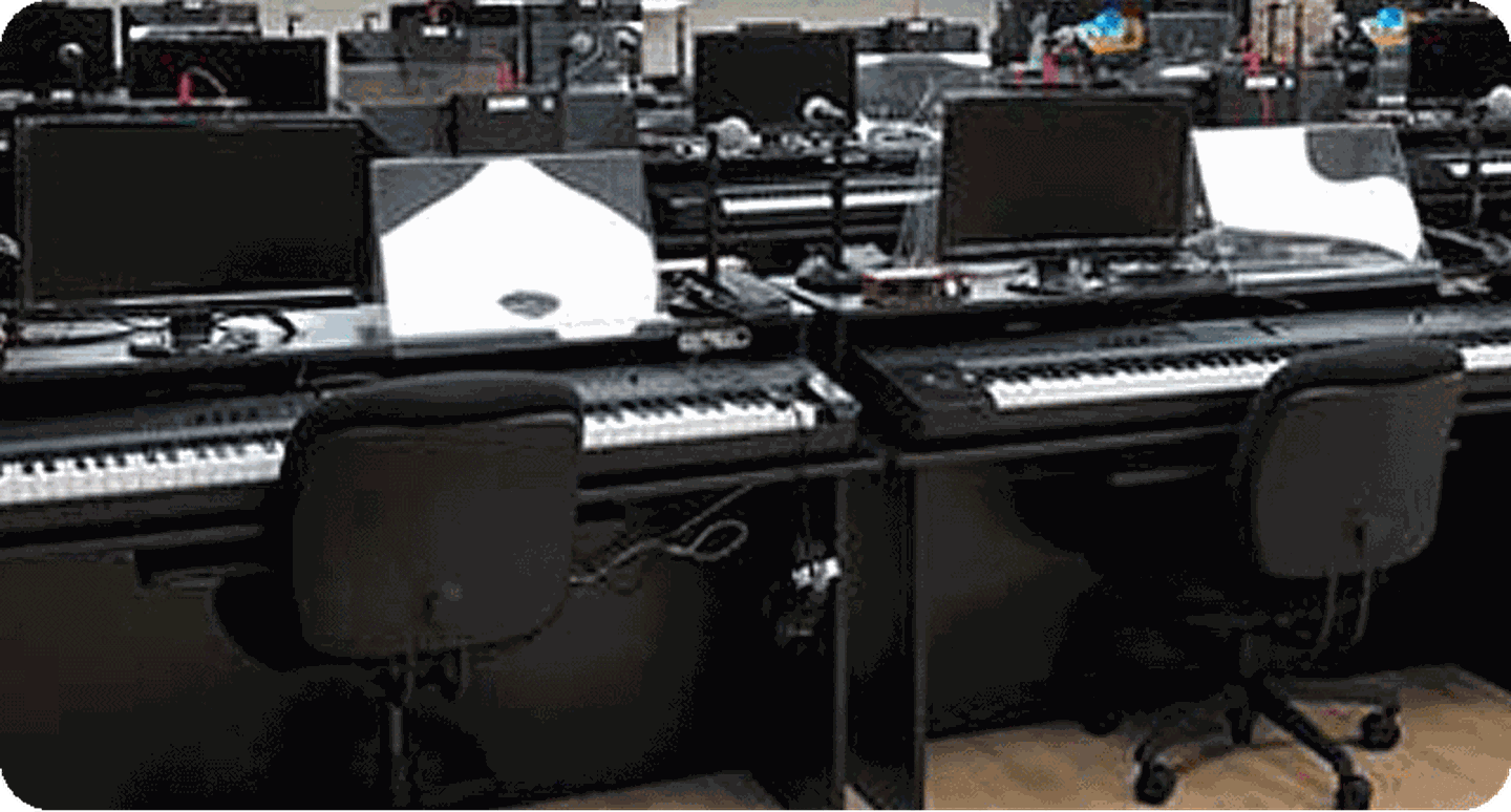 Piano lab workstations image.