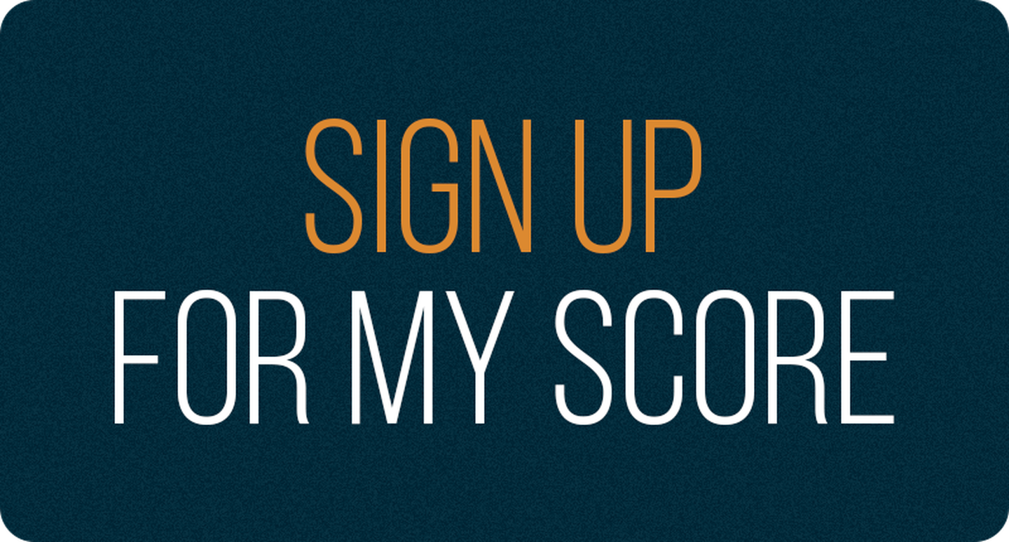 sign up for my score text on blue background