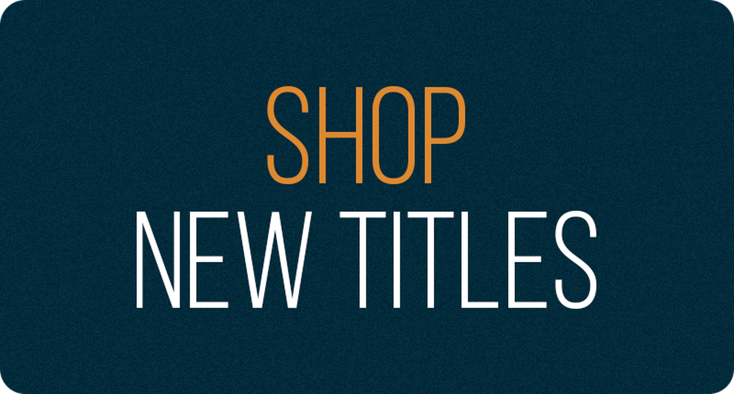 shop new titles text on ble background