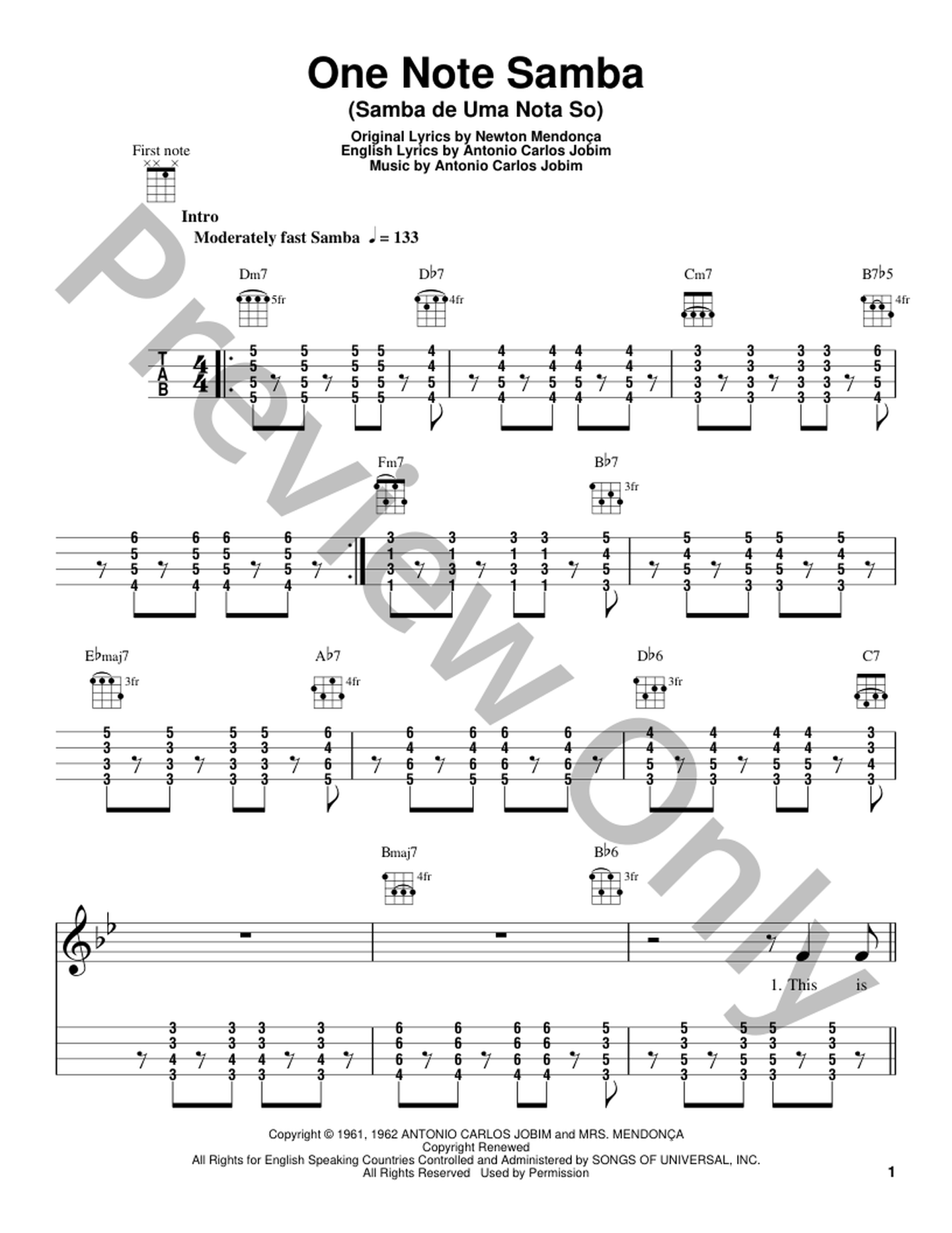 One Note Samba (Samba De Uma Nota So) | J.W. Pepper